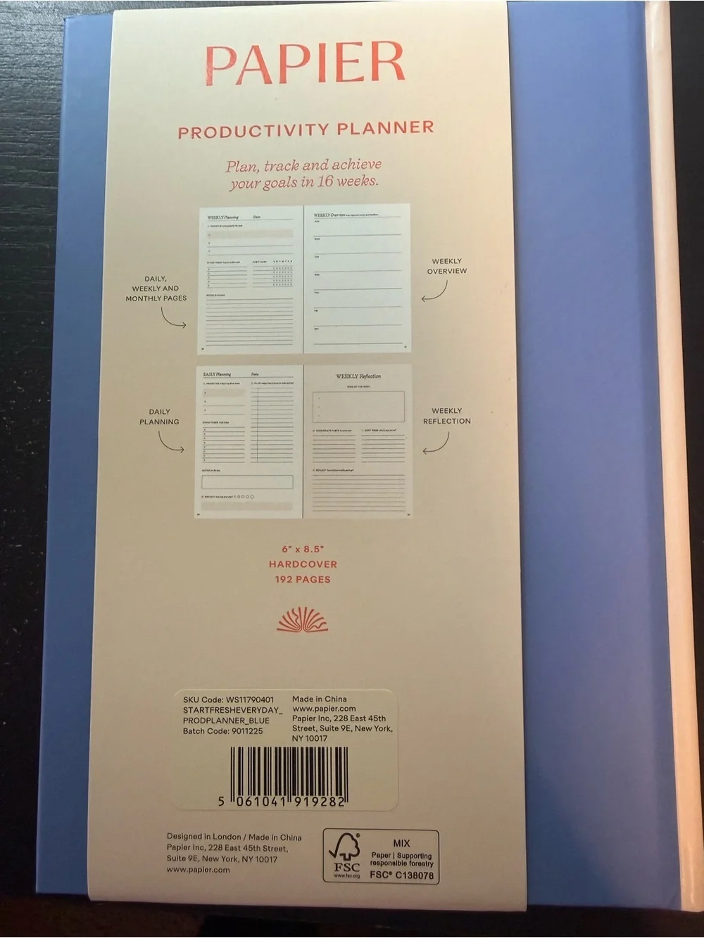 Papier Brand Productivity Planner New